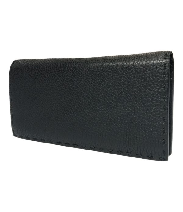 aol0110560 2 Fendi Long Wallet Selleria Black