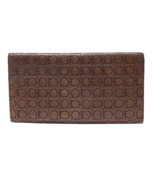 aol0114226 1 Salvatore Ferragamo Long Wallet Gancini Brown