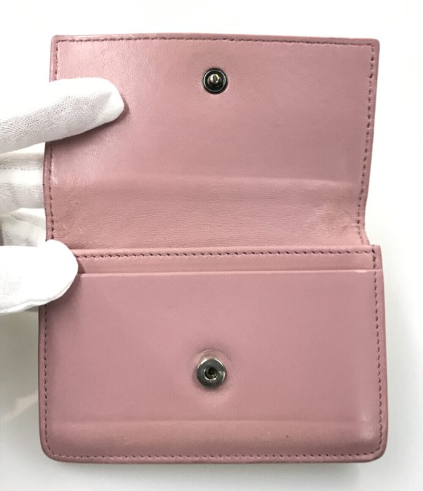 aol0119627 3 Bottega Veneta Business Card Case Intrecciato Pink