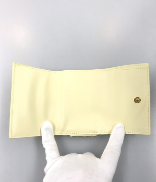 aol0120148 3 Bottega Veneta Trifold Wallet Intrecciato Yellow