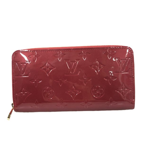 aol0120718 1 Louis Vuitton Round Zipper Long Wallet Vernis Red