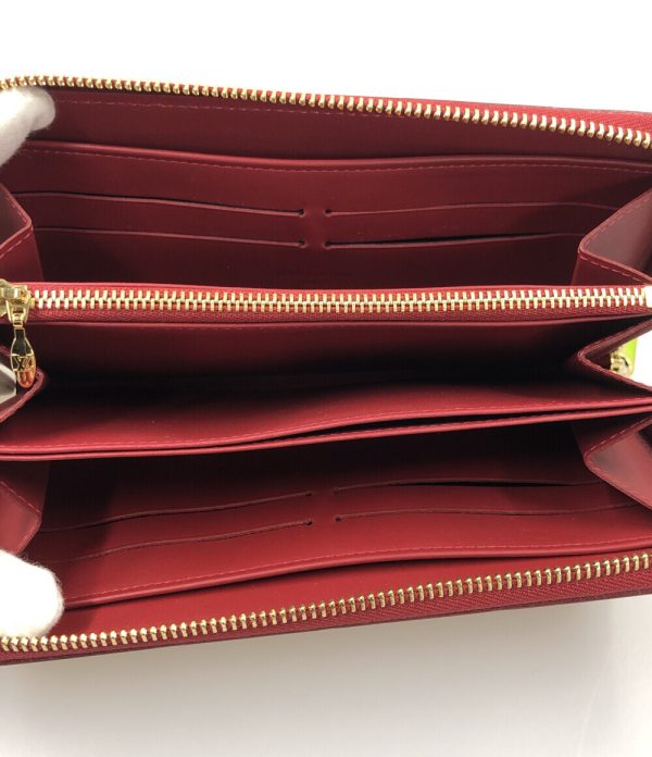 aol0120718 3 Louis Vuitton Round Zipper Long Wallet Vernis Red