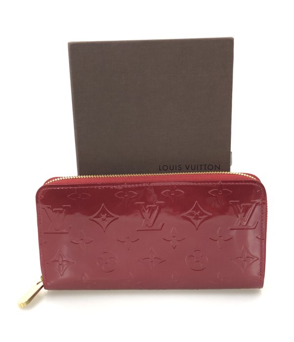 aol0120718 8 Louis Vuitton Round Zipper Long Wallet Vernis Red