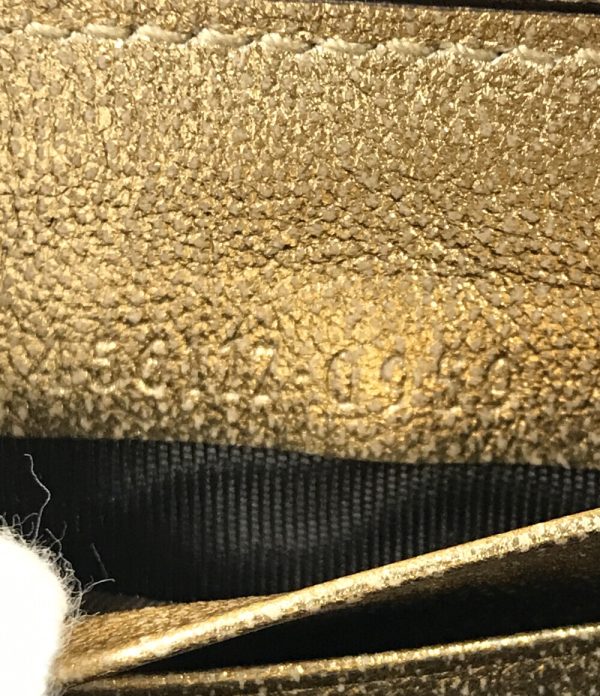 aol0122597 5 Gucci Round Zipper Long Wallet GG Marmont Gold