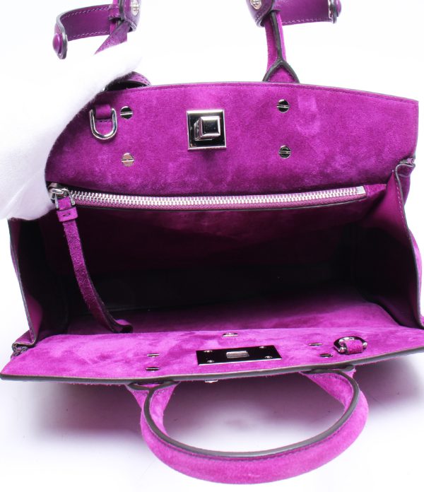 aol0123141 3 Salvatore Ferragamo 2way Handbag Shoulder Purple