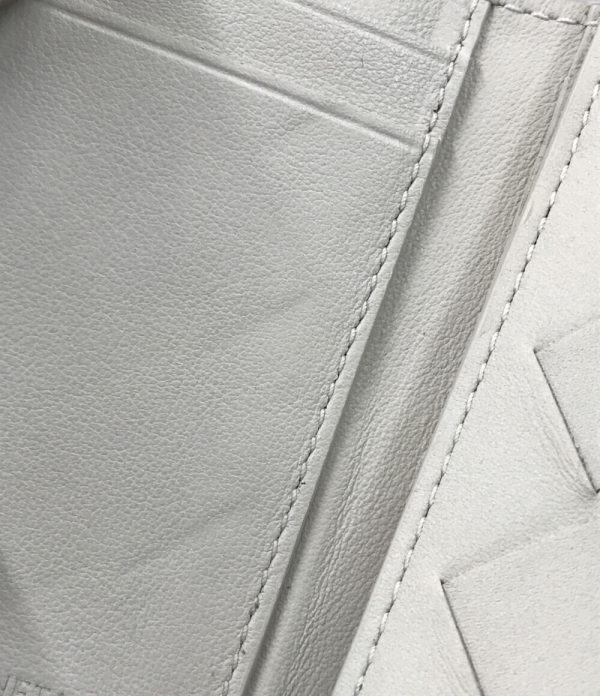 aol0123605 5 Bottega Veneta Trifold Wallet Intrecciato White