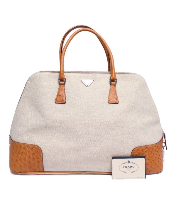 aol0125200 1 Prada Handbag Beige