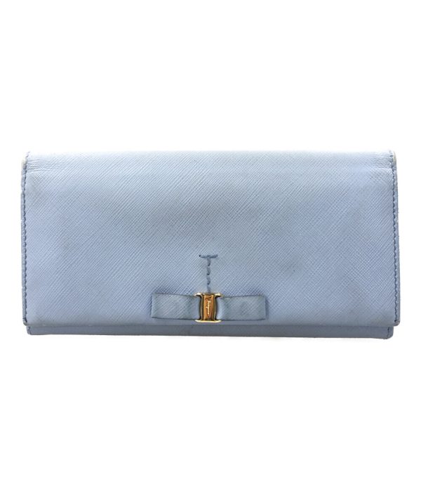 aol0125229 1 Salvatore Ferragamo Long Wallet Vara Blue