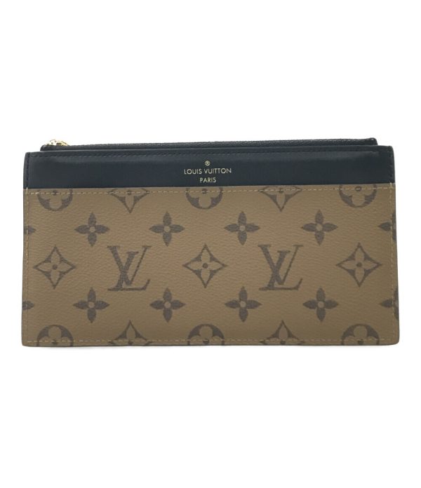 aol0125658 1 Louis Vuitton Wallet Slim Purse Reverse Brown