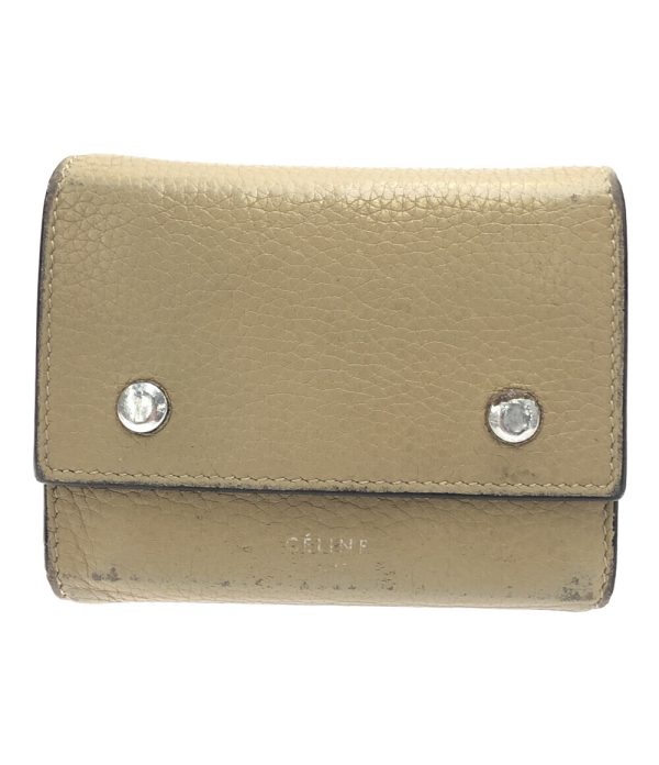 aol0125899 1 Celine Trifold Wallet Beige