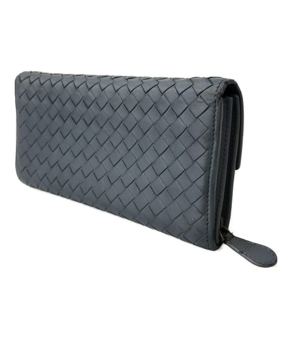 aol0126727 2 Bottega Veneta Long Wallet Intrecciato Blue