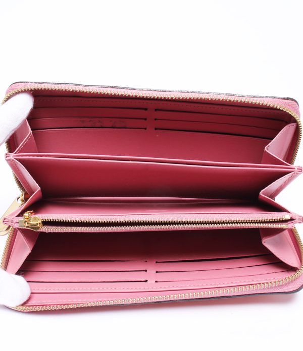 aol0128255 3 Louis Vuitton Round Zipper Long Wallet Pink