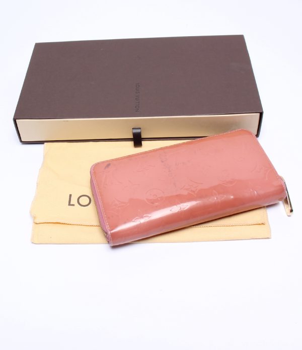 aol0128255 7 Louis Vuitton Round Zipper Long Wallet Pink