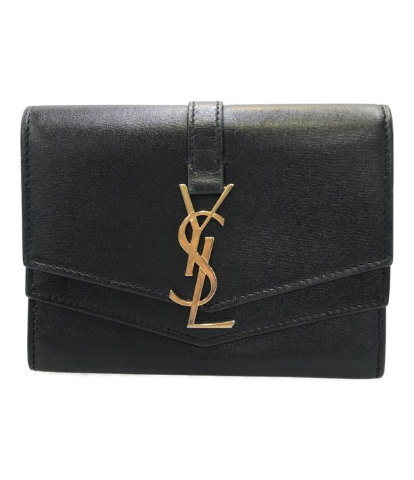 aol0128544 1 Saint Laurent Paris Bifold Wallet Black