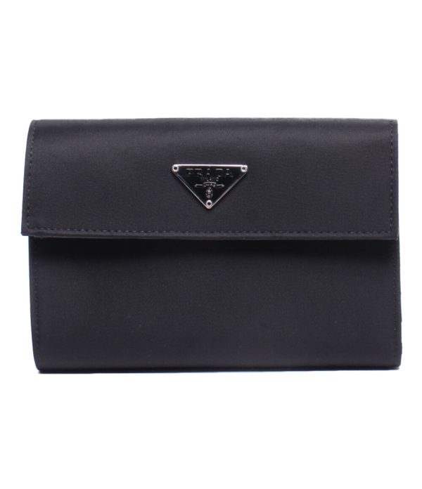 aol0129566 1 Prada Tri fold Wallet Black