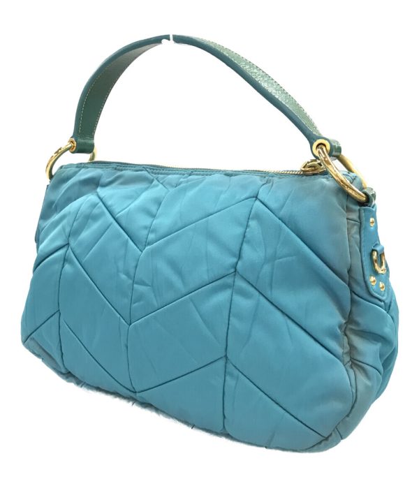 aol0130425 2 Prada Quilted Nylon Handbag Blue