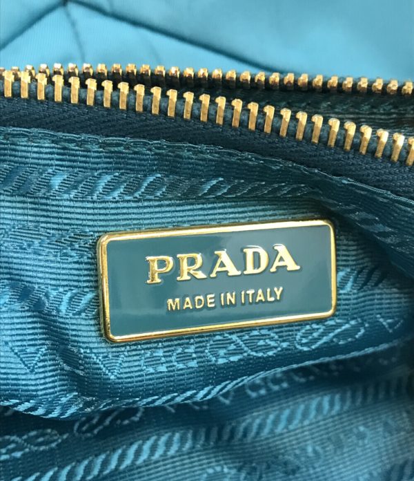 aol0130425 4 Prada Quilted Nylon Handbag Blue