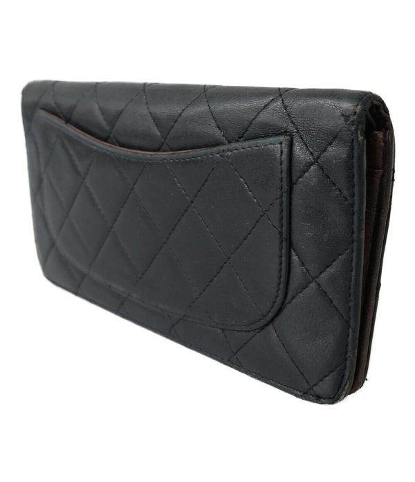 aol0130664 2 Chanel Bifold Long Wallet Matelasse Black