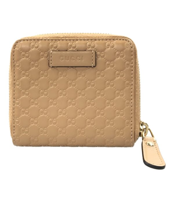 aol0131309 1 Gucci Bifold Wallet Micro Guccisima Beige