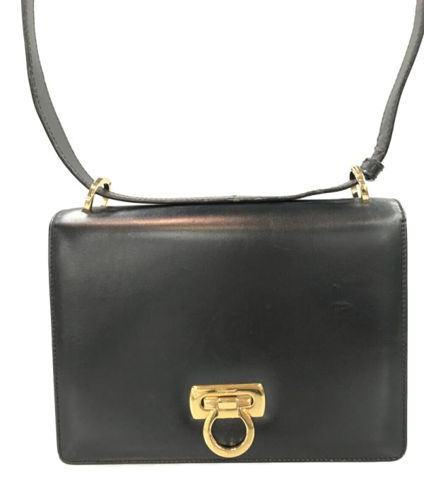 aol0131423 1 Salvatore Ferragamo Mini Shoulder Gancini Black