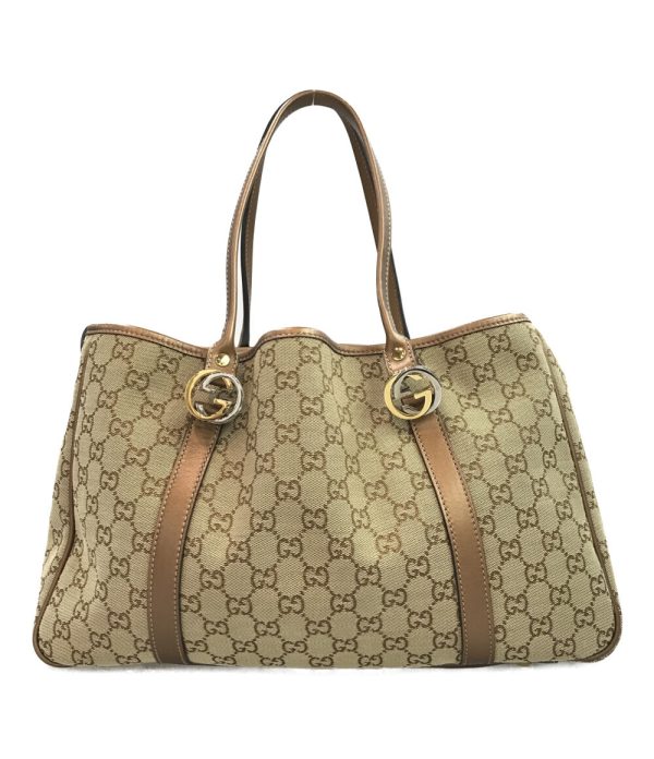 aol0132338 1 Gucci Tote Bag GG Canvas Beige