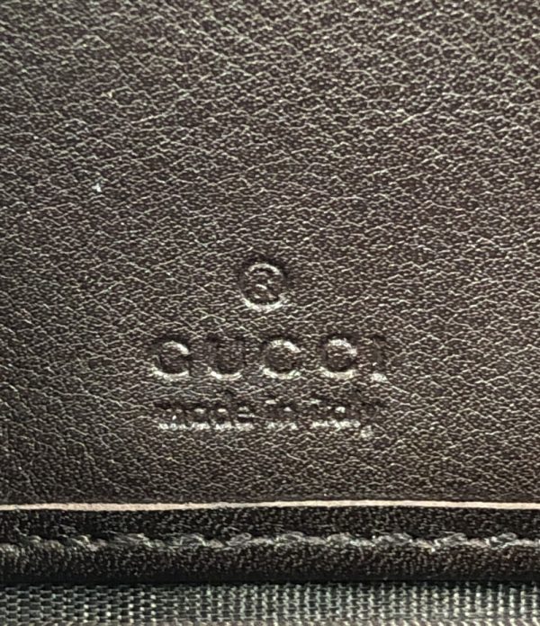 aol0132394 4 Gucci Round Zipper Long Wallet Shima Brown