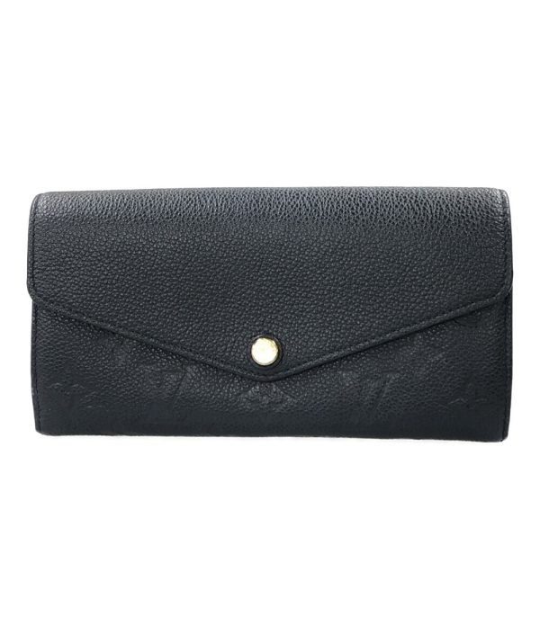 aol0132547 1 Louis Vuitton Long Wallet Portefeuille Sara Black