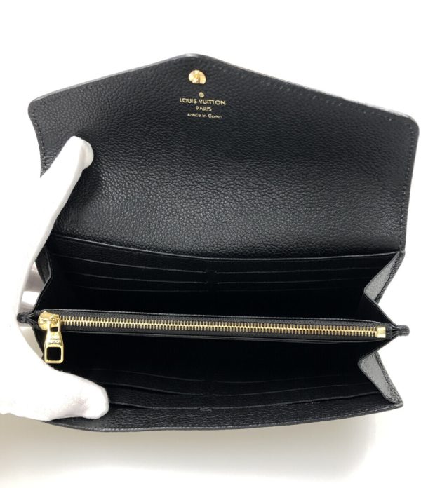 aol0132547 3 Louis Vuitton Long Wallet Portefeuille Sara Black