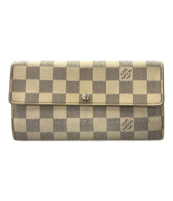 aol0132576 1 Louis Vuitton Wallet Portefeuille Sala White