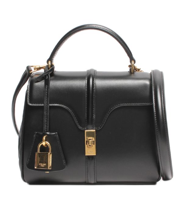 ass0004346 1 Celine 2way Handbag Mini 16 Saise Black