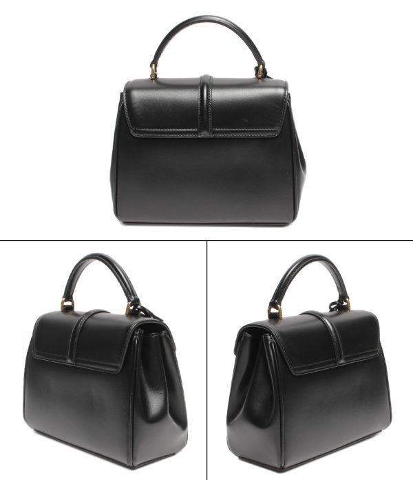 ass0004346 2 Celine 2way Handbag Mini 16 Saise Black