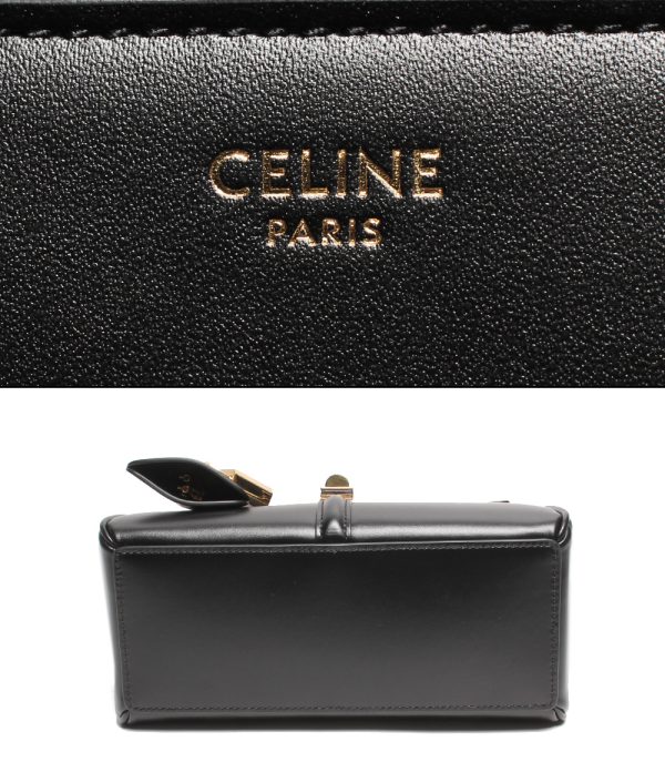 ass0004346 4 Celine 2way Handbag Mini 16 Saise Black