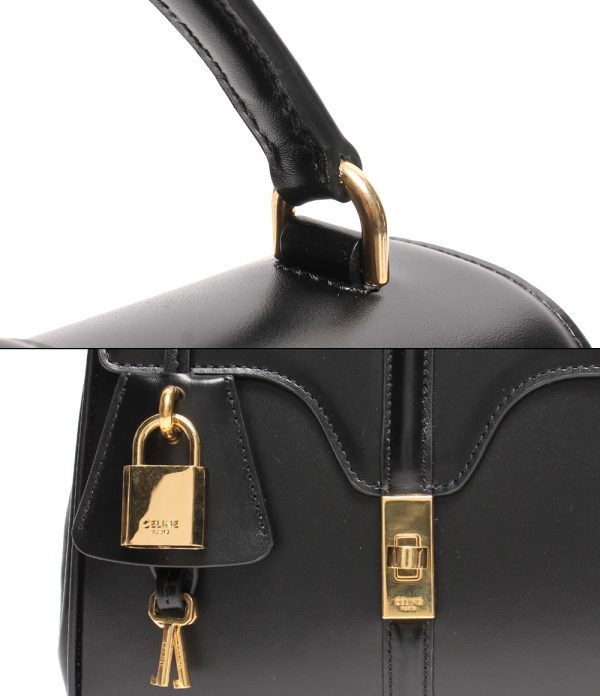 ass0004346 6 Celine 2way Handbag Mini 16 Saise Black