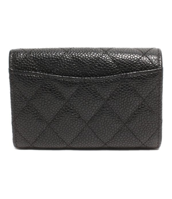 ass0004375 2 Chanel 4 Key Case Caviar Skin Matelasse Black