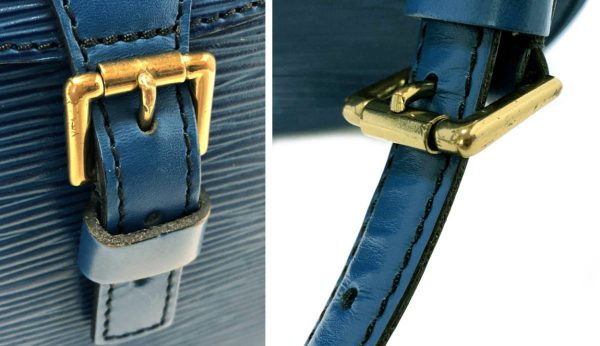 b422204324 7 Louis Vuitton Johnnefille Shoulder Bag Epi Leather Blue