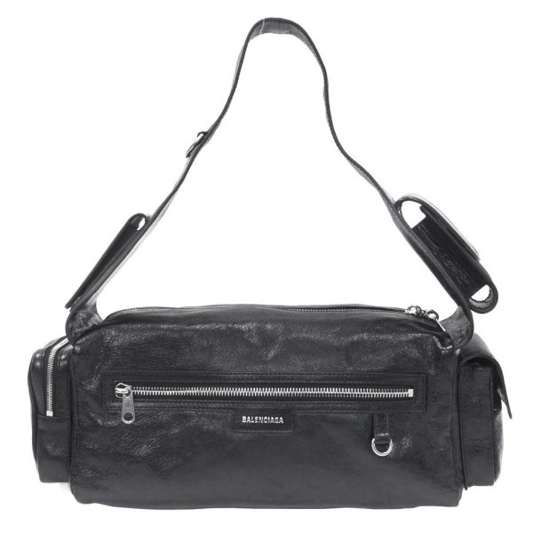 ba23fw141 4 Balenciaga Shoulder Bag Leather Black