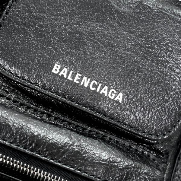 ba23fw141 7 Balenciaga Shoulder Bag Leather Black