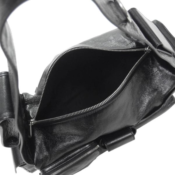 ba23fw141 9 Balenciaga Shoulder Bag Leather Black