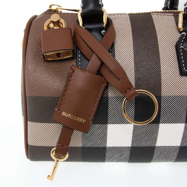 bag0890 07 Burberry Mini Polyester Shoulder Bag Brown