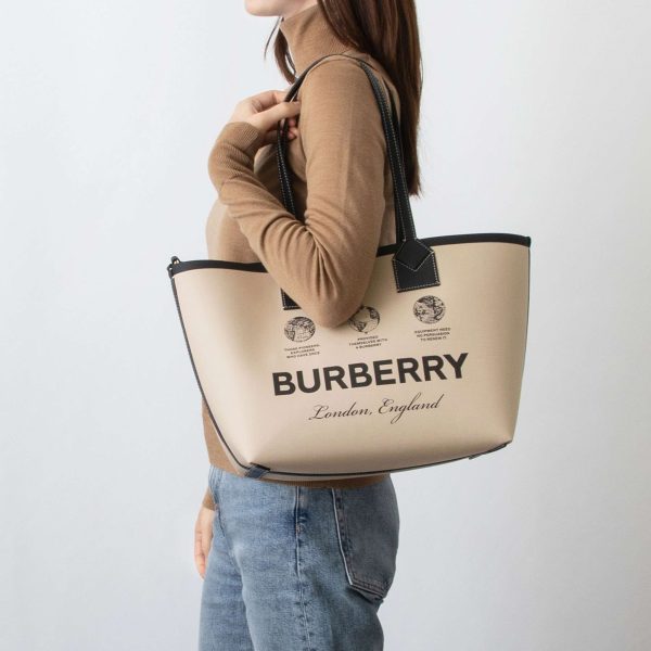 bag0895 01 Burberry Leather Tote Bag Beige