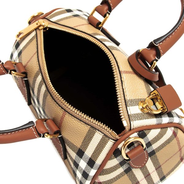 bag0914 06 Burberry Check Mini Shoulder Bag Brown