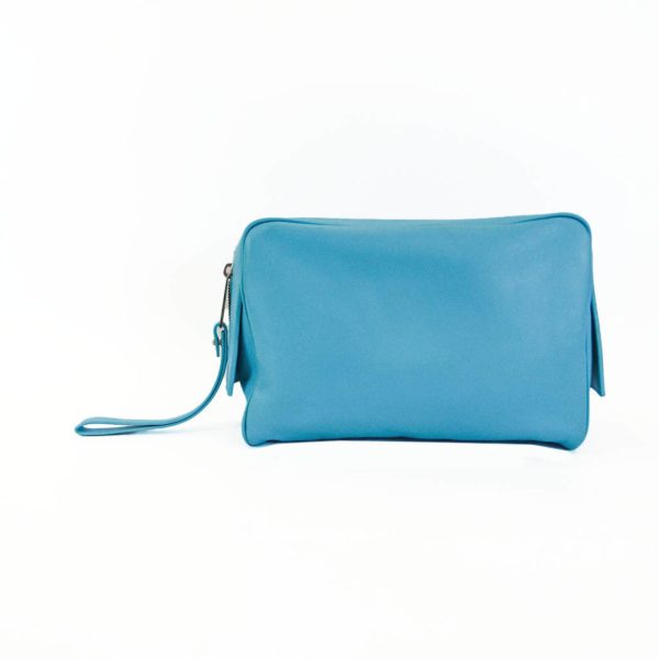 bf567605 1 Bottega Veneta Pouch Leather Clutch Bag Blue