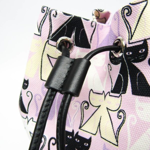 bf571477 5 Miu Miu Canapa Cats Drawstring Pouch Black