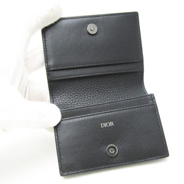 bf573637 3 Christian Dior Leather Business Card Holder Black