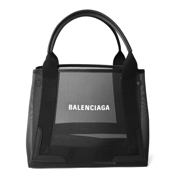 bl3399332aaed1090 1 Balenciaga Navy Hippo Tote Bag Leather Black