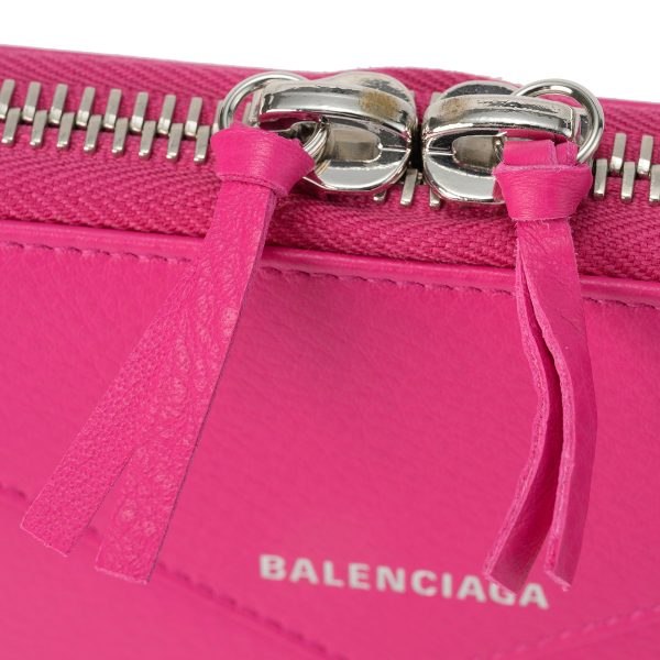 bl381226dlq0n5550 7 Balenciaga Papier Long Wallet Leather Pink