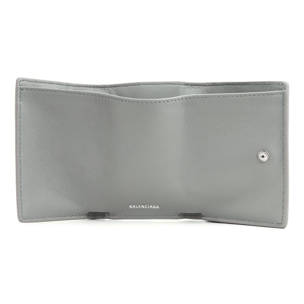 bl3914460r70n1505 5 Balenciaga Paper Trifold Wallet Leather Gray