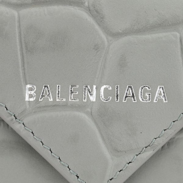 bl3914460r70n1505 8 Balenciaga Paper Trifold Wallet Leather Gray