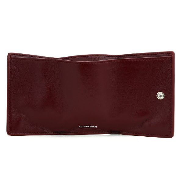 bl3914460r70n6012 5 Balenciaga Paper Trifold Wallet Leather Red