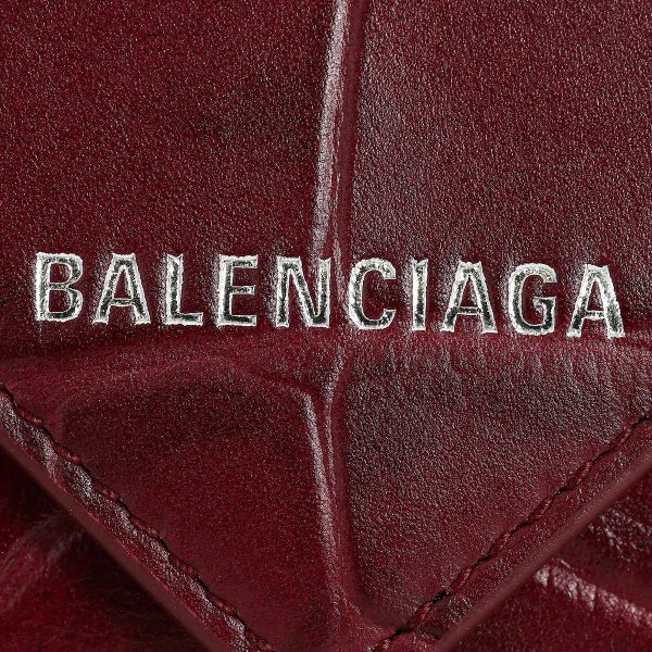 bl3914460r70n6012 8 Balenciaga Paper Trifold Wallet Leather Red